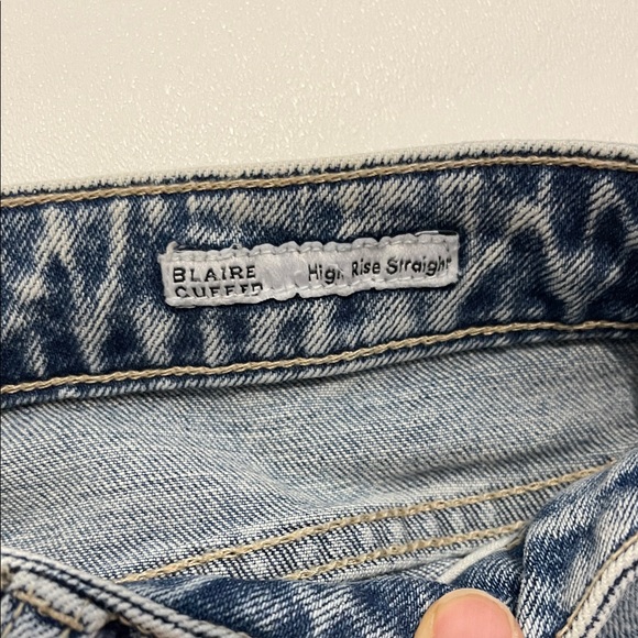 Dear John Blaine Cuffed High Rise Straight Light Blue Jeans - Picture 6 of 9